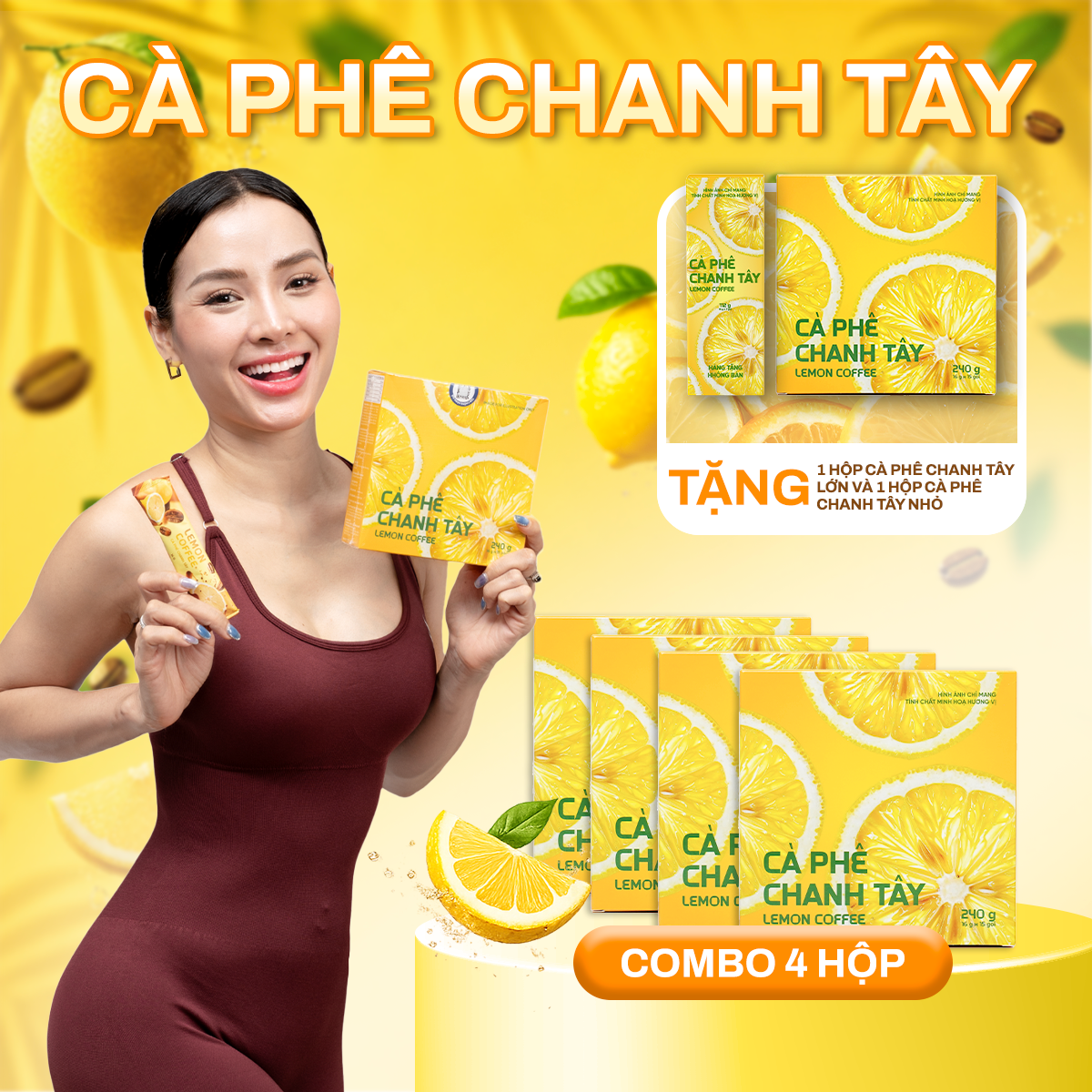 Combo 4 hộp - Cà Phê Chanh Tây